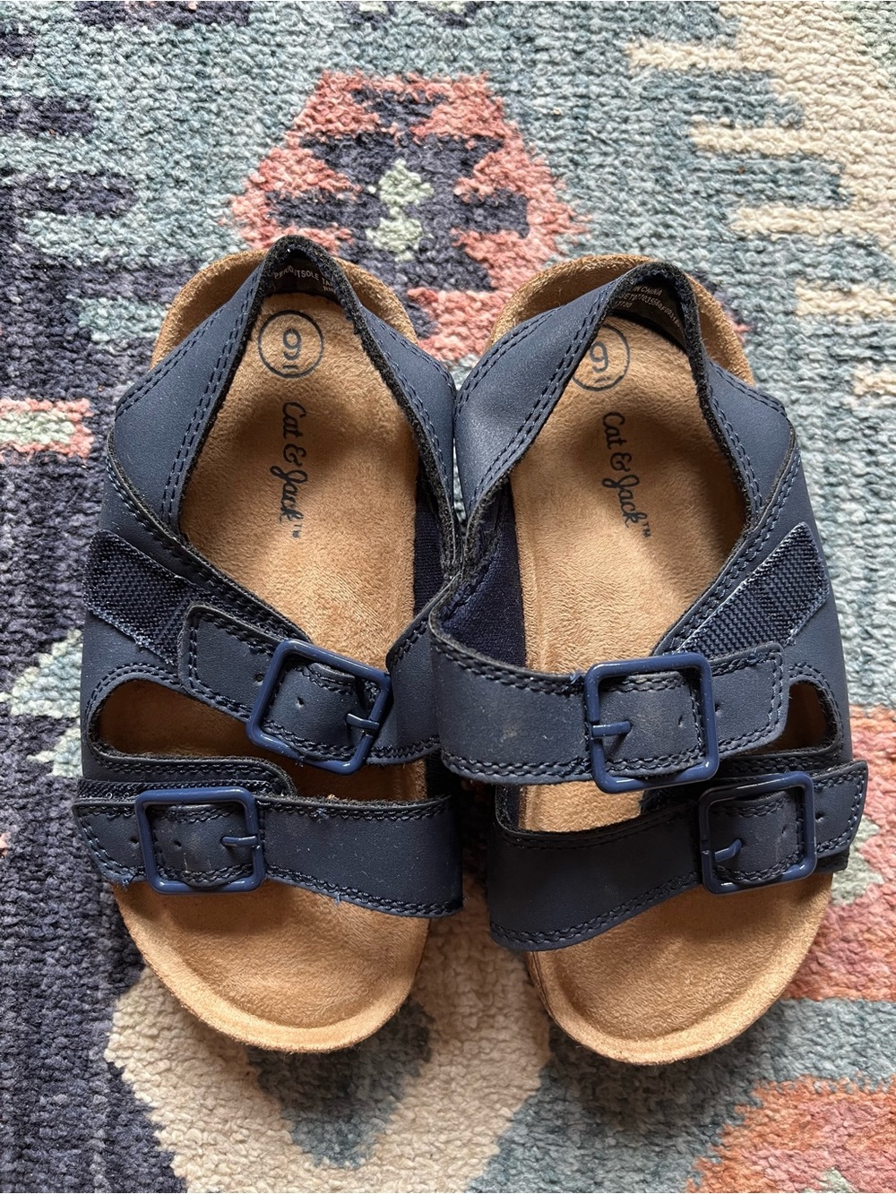 Cat & Jack Navy Blue Kids Sandals Size 9